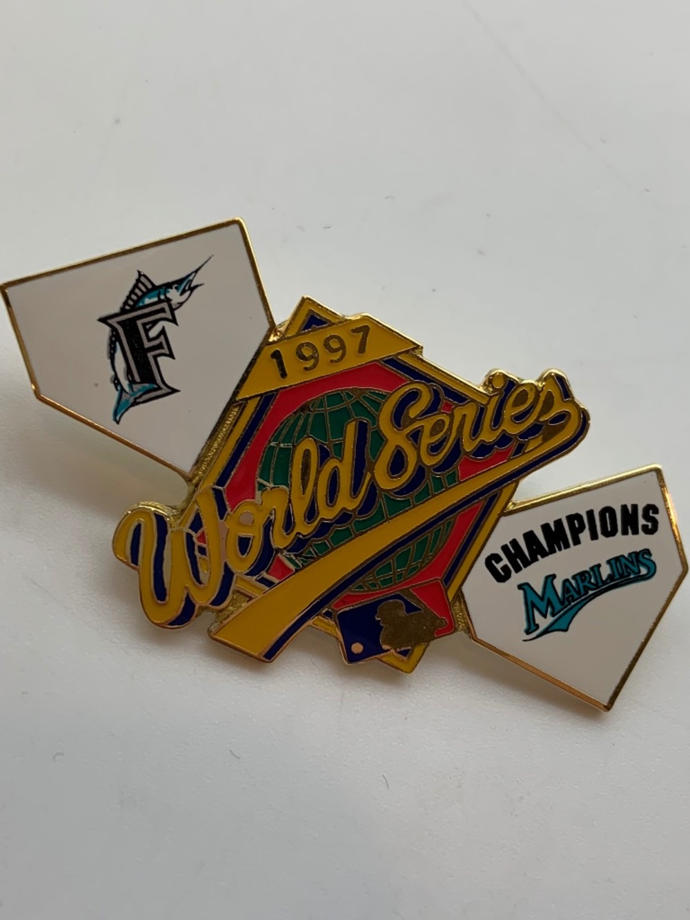 Vintage Florida Marlins 1997 World Series Champions Baseball Lapel Pin